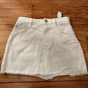 Zara white denim skirt